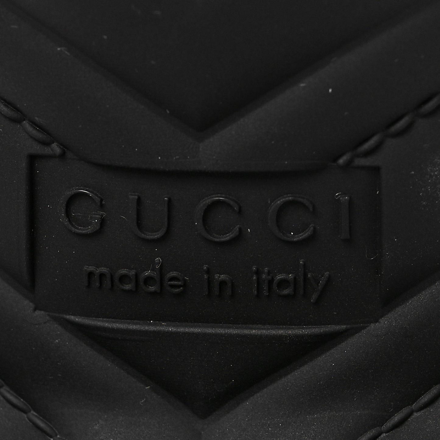 Rubber Gucci Logo Womens Platform 20/60mm Slide Sandals 41 Black