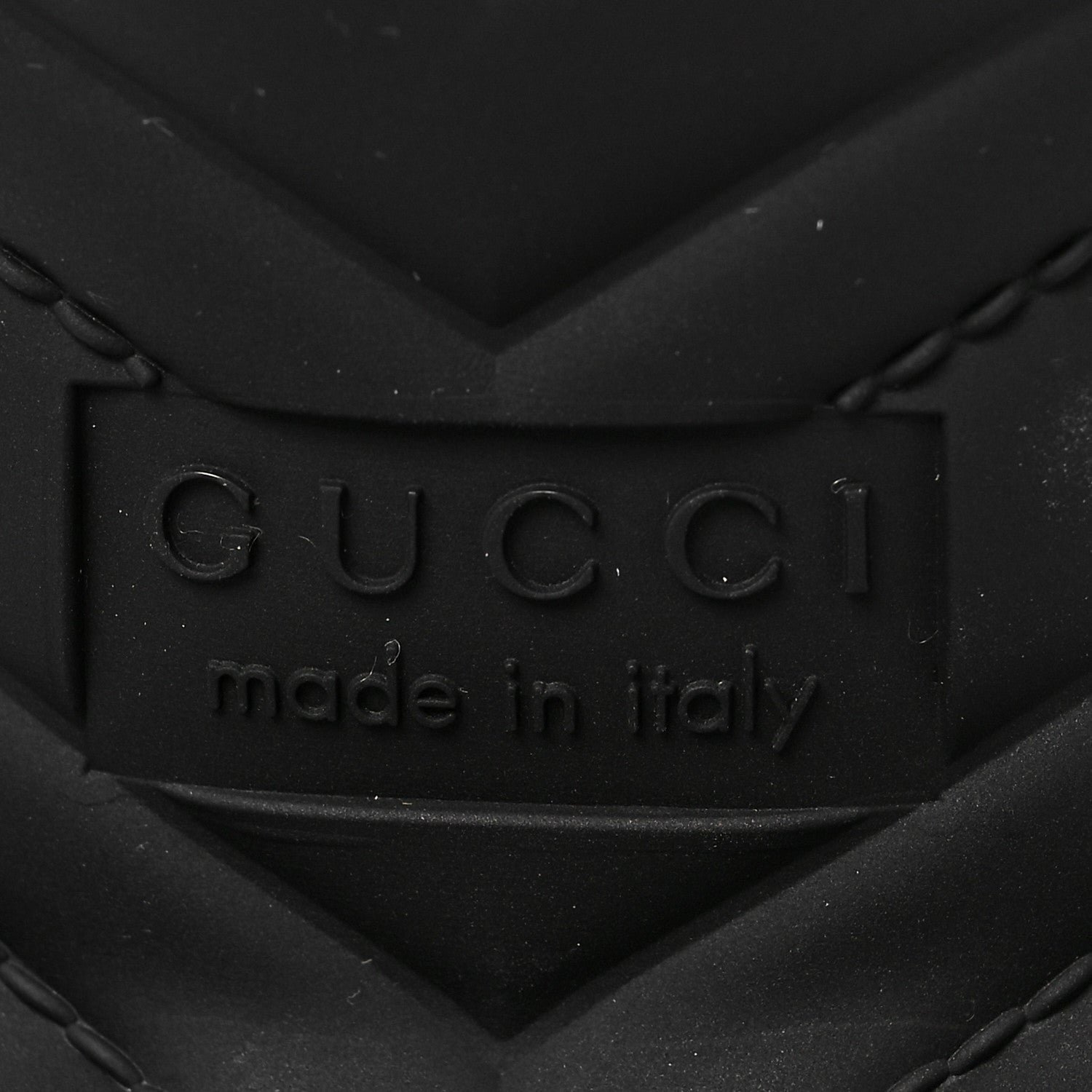 Gucci Rubber Gucci Logo Womens Platform 20/60mm Slide Sandals 41 Black 6 of 8