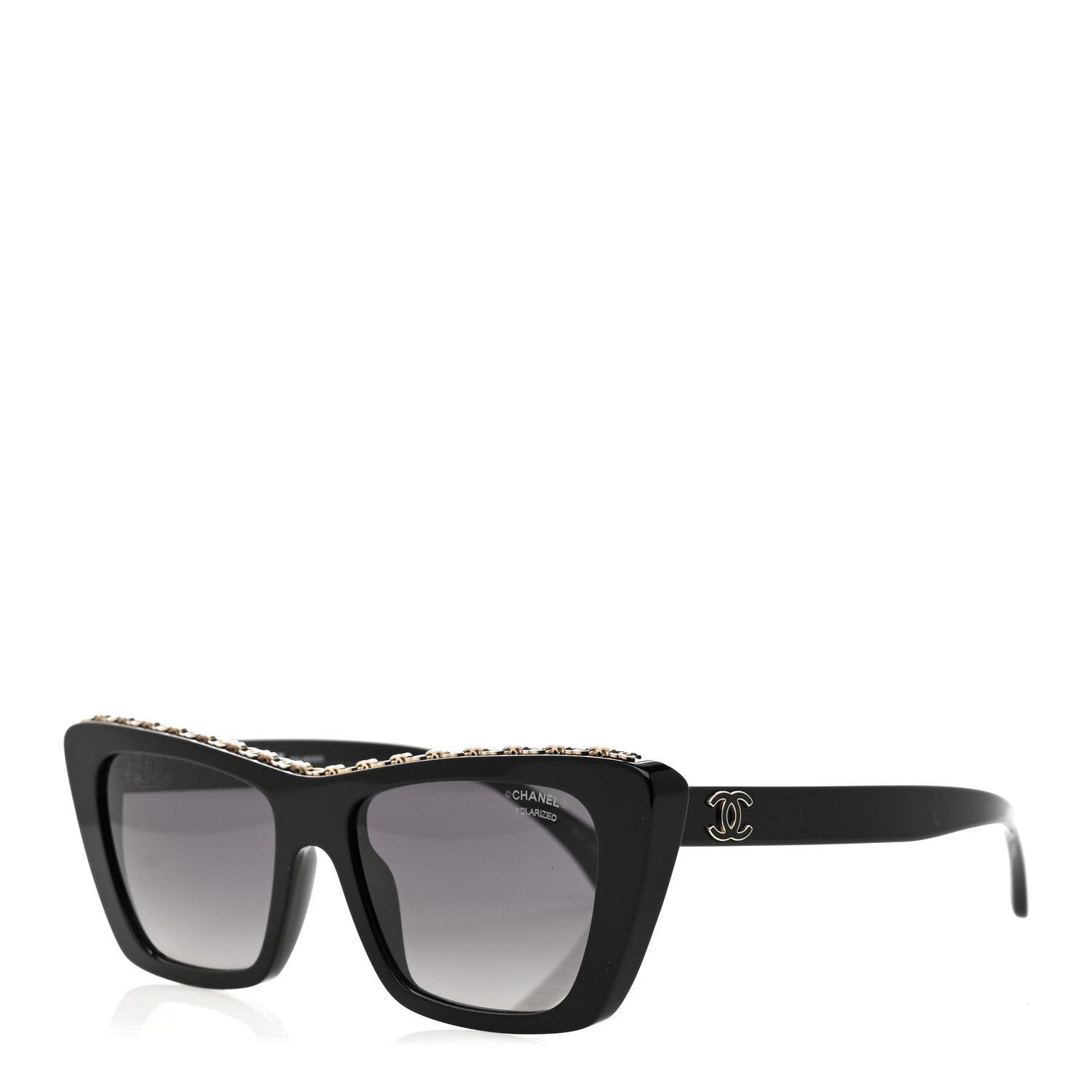 Chanel Acetate Butterfly Sunglasses 5540 Black 1 of 8