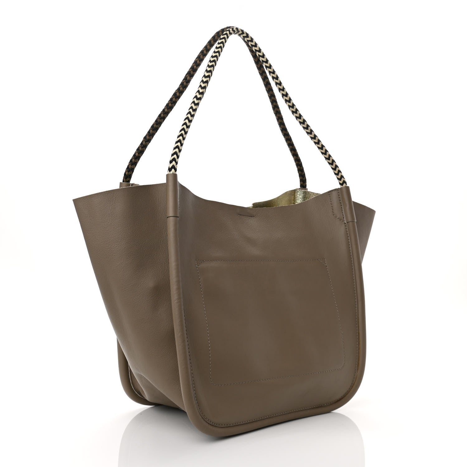 Proenza Schouler Calfskin L Lux Rope Handle Tote Brown Gold 3 of 10