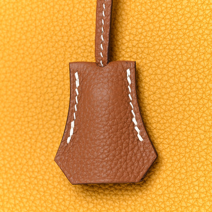 Hermes Togo Bi Color Horseshoe Birkin 35 Jaune Ambre Gold 30 of 34