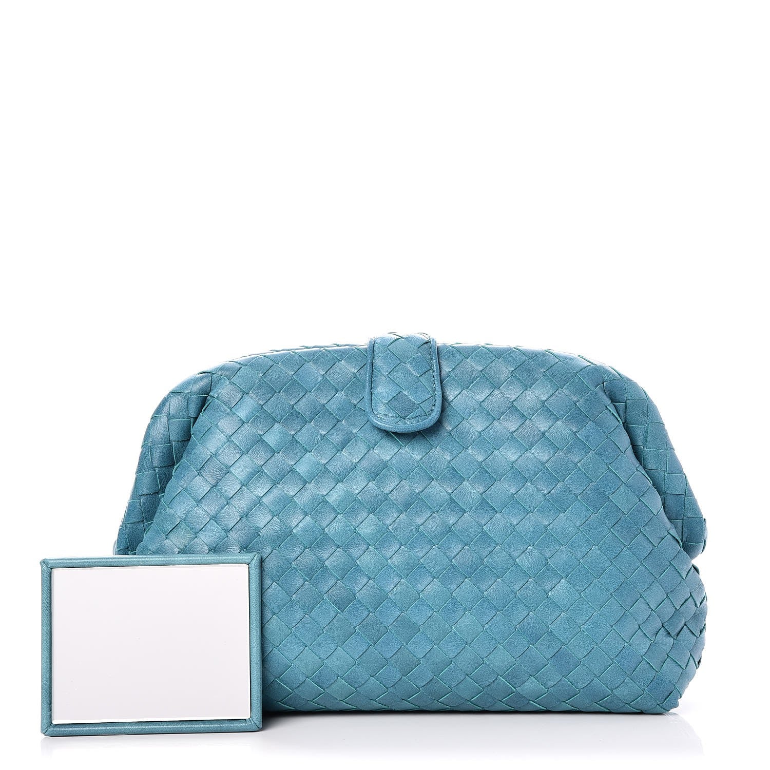 Bottega Veneta Nappa Intrecciato The Lauren 1980 Clutch Aqua 5 of 8