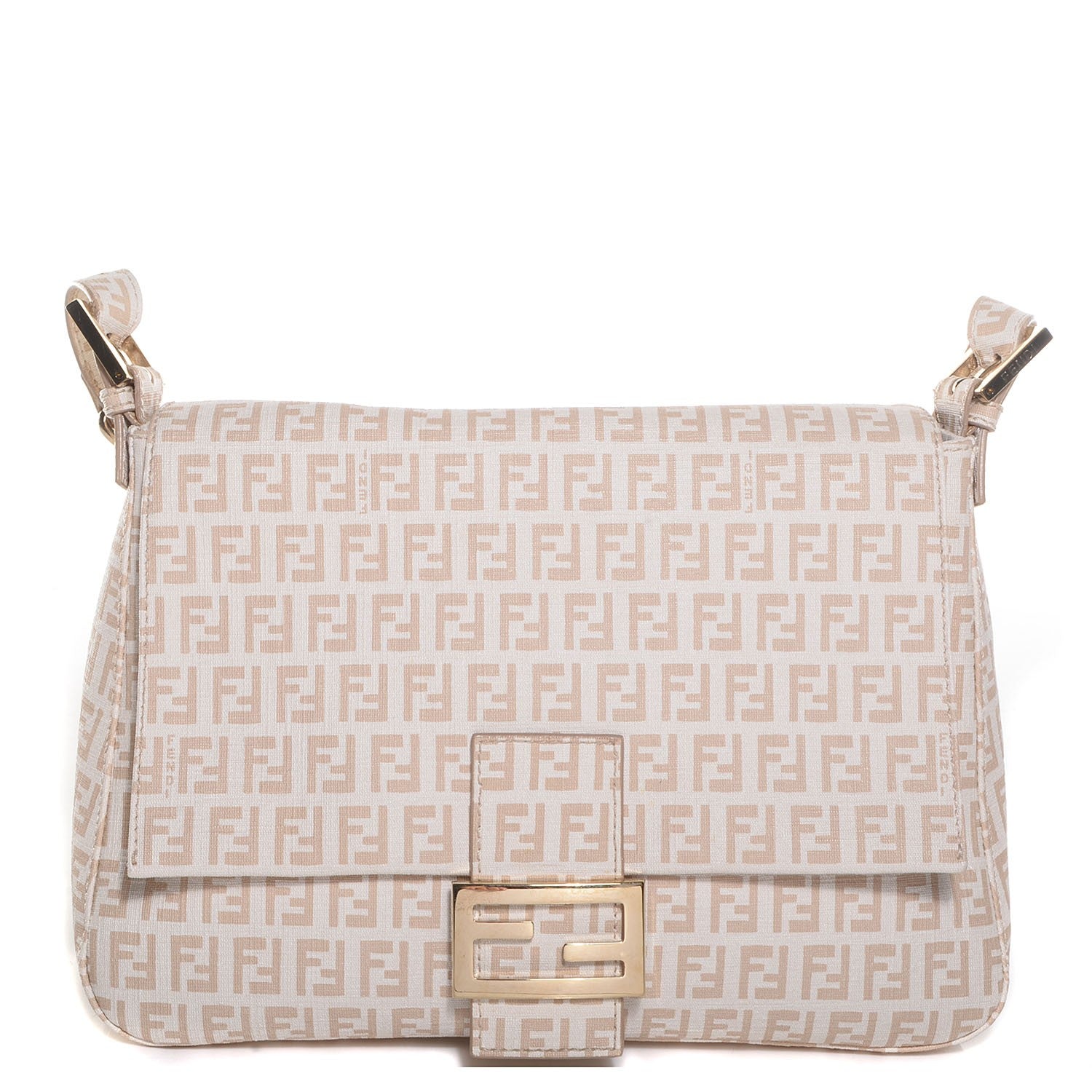 Fendi Zucchino Spalmati Forever Mama Baguette Crema Ecru 1 of 10