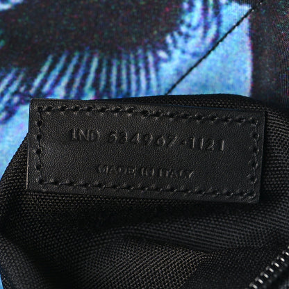 Saint Laurent Nylon City Palm Tree Sunset Print Backpack Blue Multicolor 7 of 10