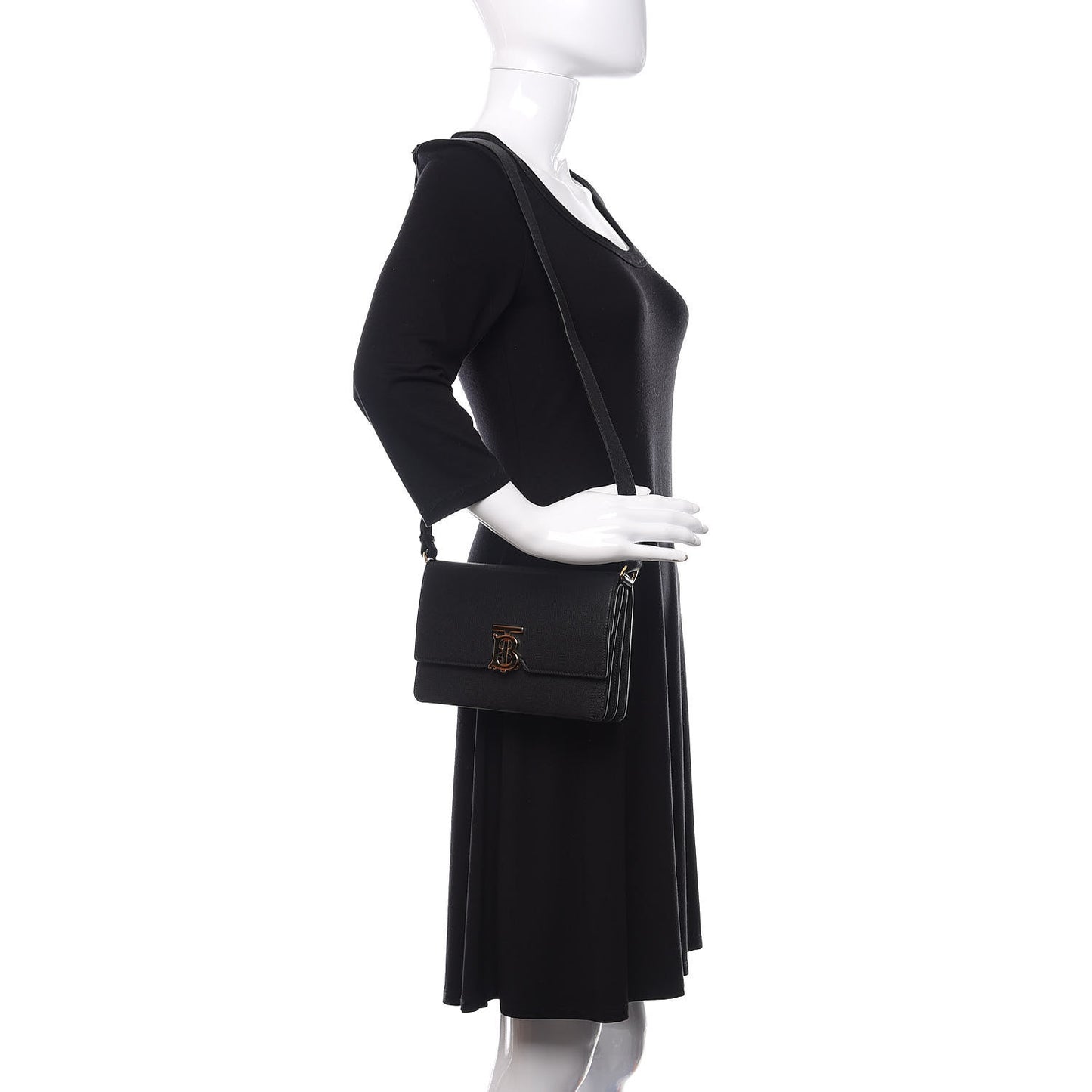 Grained Calfskin Albion TB Bag Black