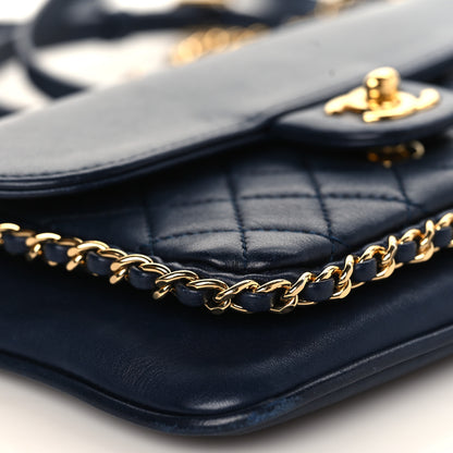 Chanel Lambskin Quilted CC Unchained Crossbody Navy 7 of 8