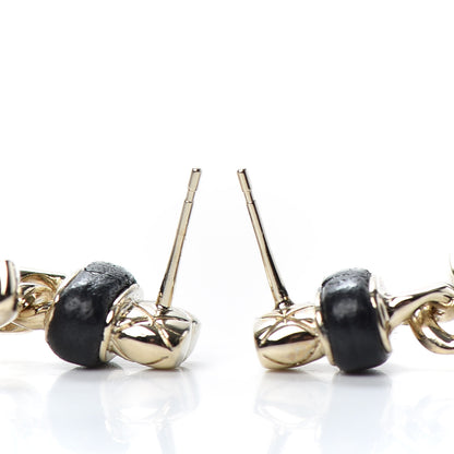 Chanel Lambskin CC Turnlock Drop Earrings Gold Black 4 of 6