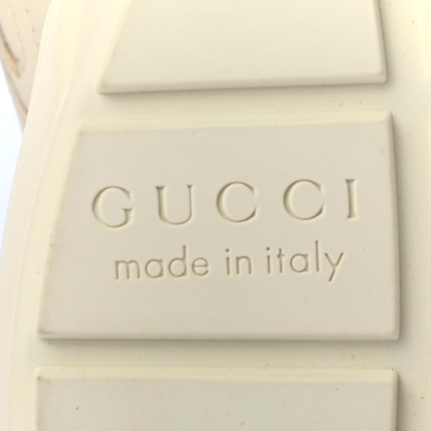 Gucci Calfskin Logo Womens Rhyton Sneakers 37.5 Ivory 6 of 13