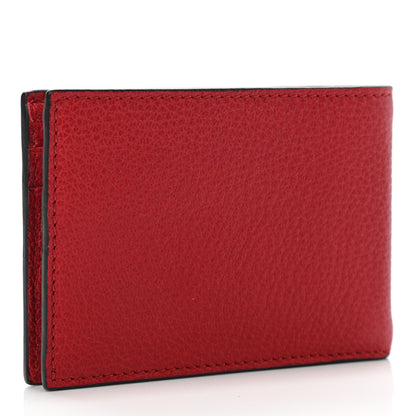 Gucci Calfskin Logo Bi-Fold Short Wallet Red 3 of 7