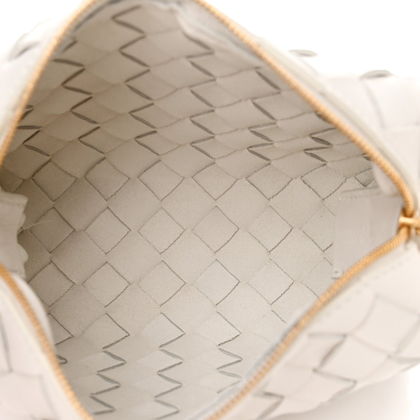 Nappa Intrecciato Mini Loop Camera Bag White