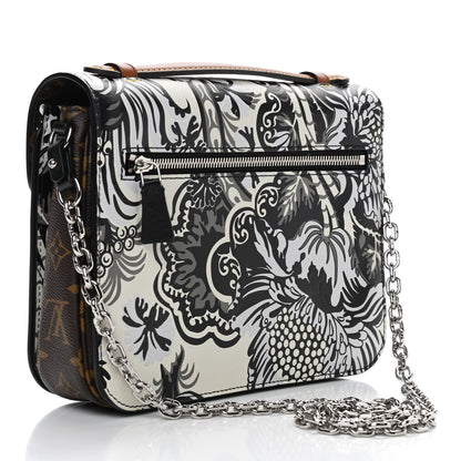 Louis Vuitton Epi Monogram Floral Pochette Metis Black White 2 of 7