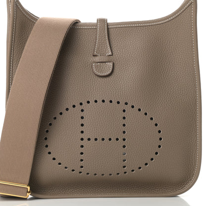 Hermes Taurillon Clemence Evelyne III PM Etoupe 8 of 11