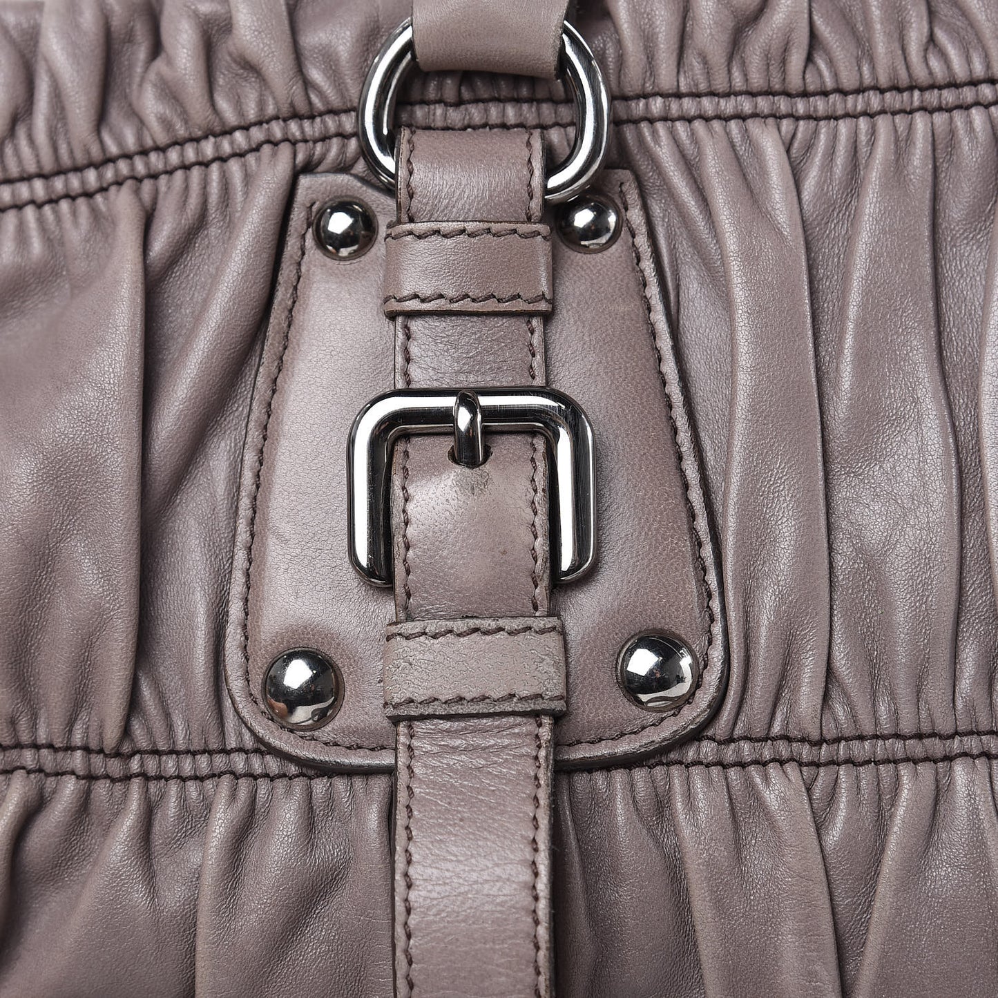 Nappa Gaufre Shopping Satchel Bambu