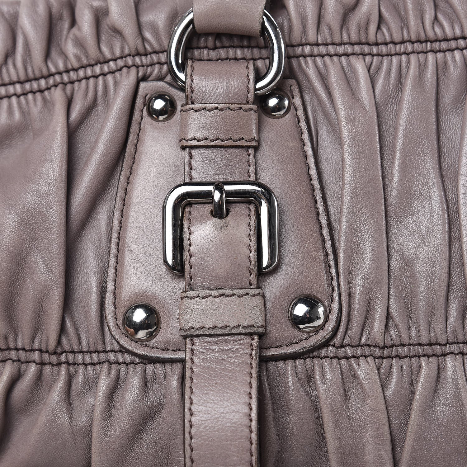 Prada Nappa Gaufre Shopping Satchel Bambu 13 of 18