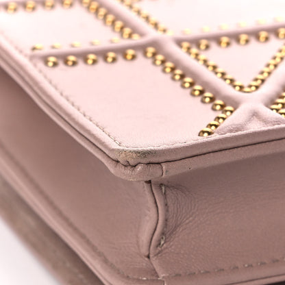 Christian Dior Calfskin Studded Diorama Wallet on Chain Pouch Nude 11 of 16
