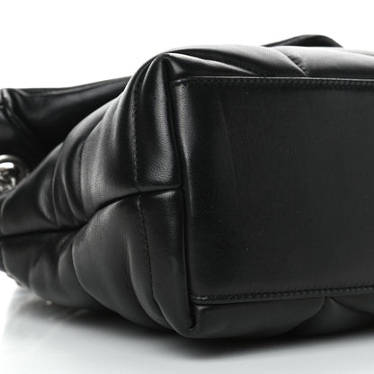 Saint Laurent Lambskin Quilted Small Loulou Puffer Monogram Chain Satchel Black 8 of 9