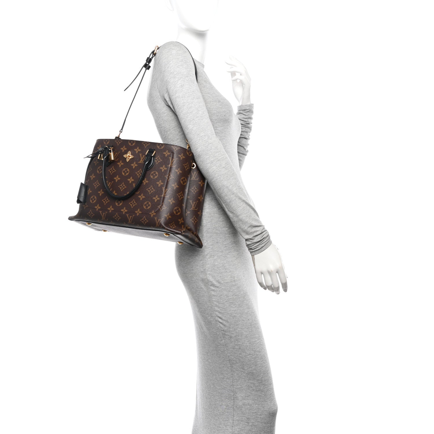 Louis Vuitton Monogram Flower Tote Black 2 of 11