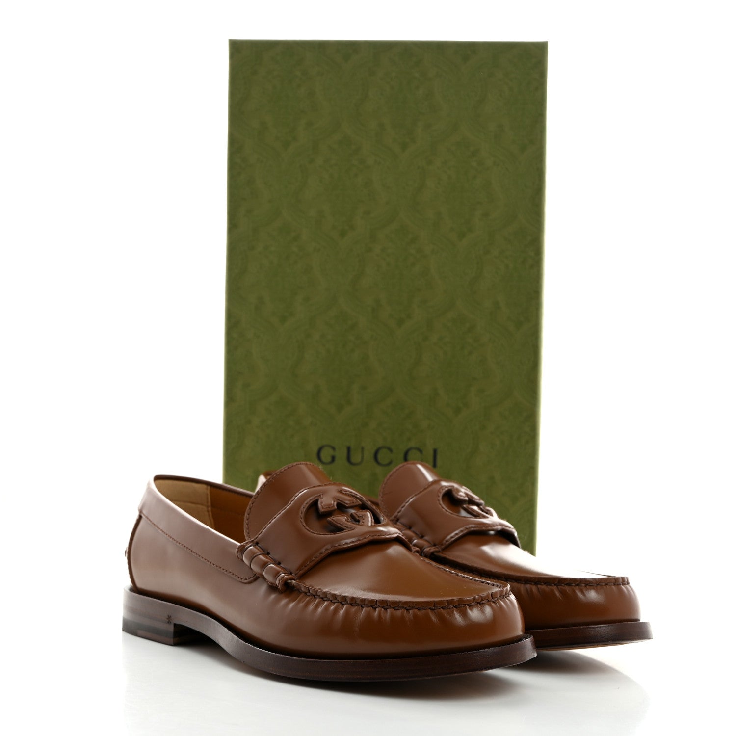 Gucci Calfskin Mens Interlocking G Millennial Ribot Loafers 8 Cuir 9 of 9