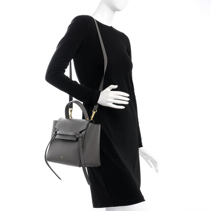Celine Grained Calfskin Micro Belt Bag Grey 2 of 9