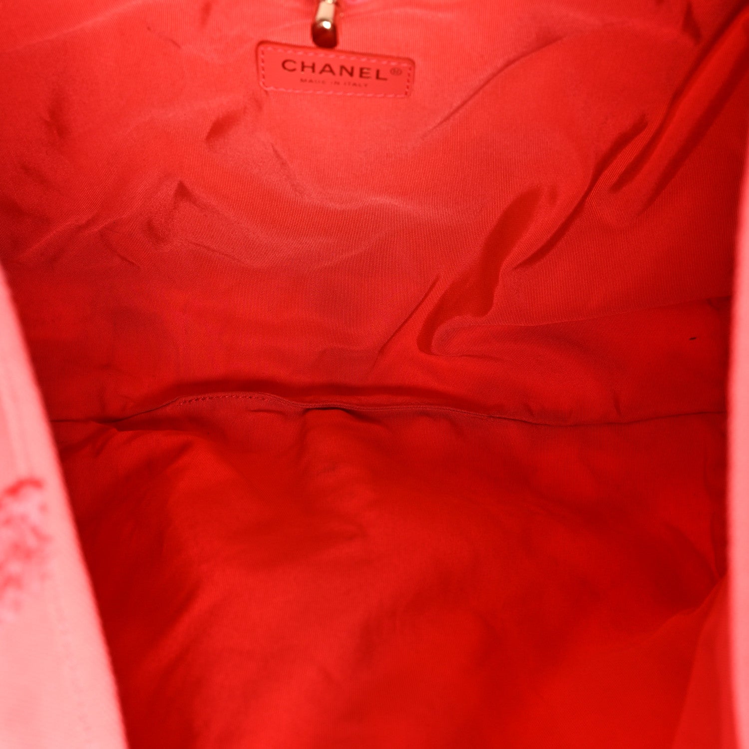 Chanel Cotton Canvas Large CC Embrace Hobo Coral 6 of 10