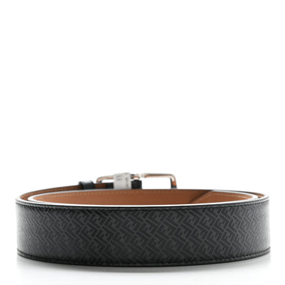Fendi Vitello Grace Light Micro FF Embossed Belt 80 32 Asfalto Black 2 of 6