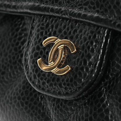 Chanel Caviar Quilted Large Gusset Flap Wallet Black 13 of 15