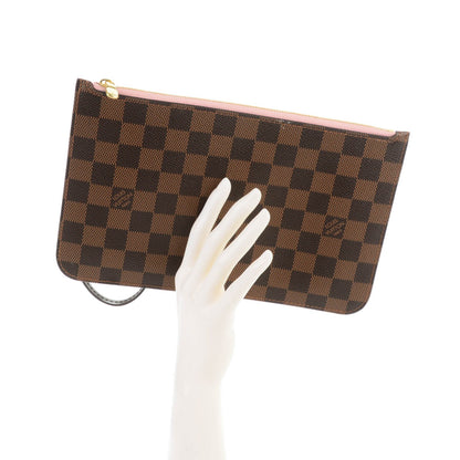 Louis Vuitton Damier Ebene Neverfull MM GM Pochette Rose Ballerine 2 of 8