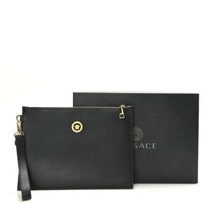 Versace Calfskin La Medusa Large Pouch Black 8 of 8