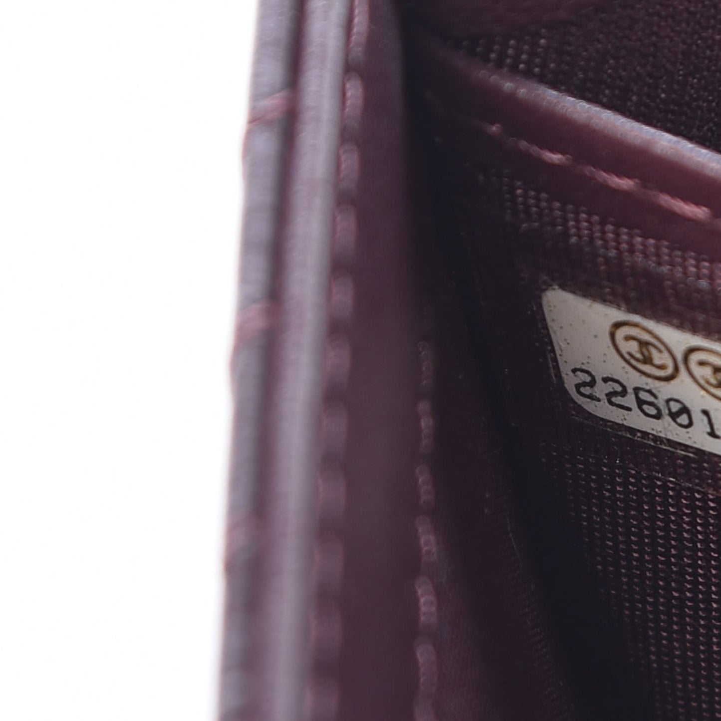 Aged Calfskin Chevron Quilted 2.55 Reissue Flap Wallet Burgundy