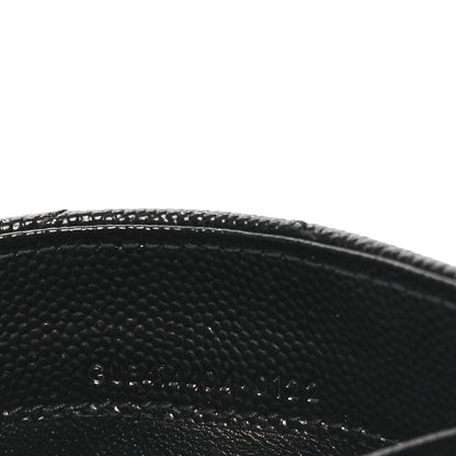 Saint Laurent Grain De Poudre Matelasse Chevron Small Monogram Envelope Wallet Black 7 of 7