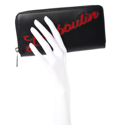 Christian Louboutin Calfskin Panettone Logo Zip Around Wallet Black 2 of 7