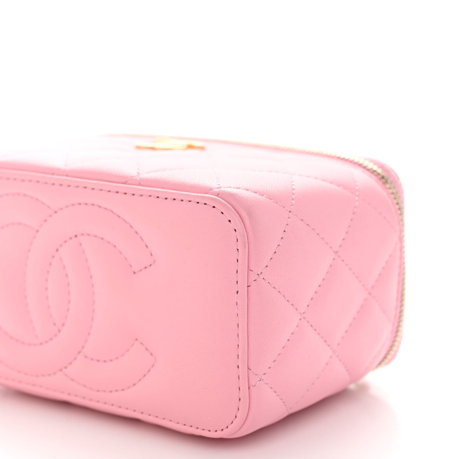 Chanel Lambskin Quilted Pick Me Up Vanity Case Pink 10 of 12