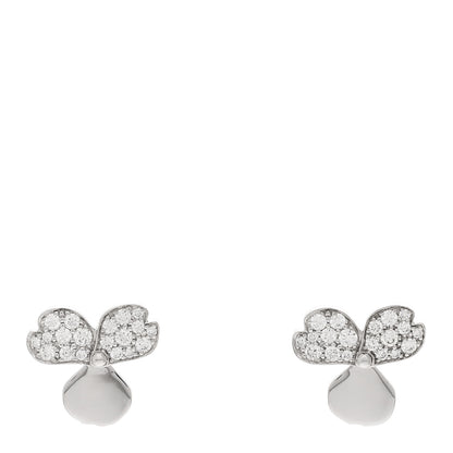 Tiffany Platinum Diamond Paper Flowers Earrings 1 of 5