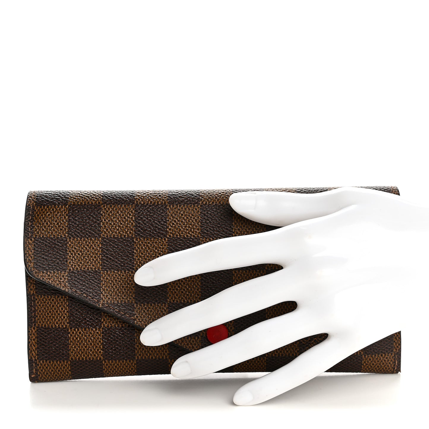 Damier Ebene Josephine Wallet Red