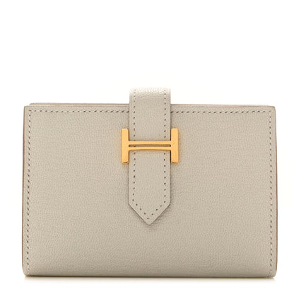 Hermes Chevre Mysore Mini Bearn Wallet Mushroom 1 of 9
