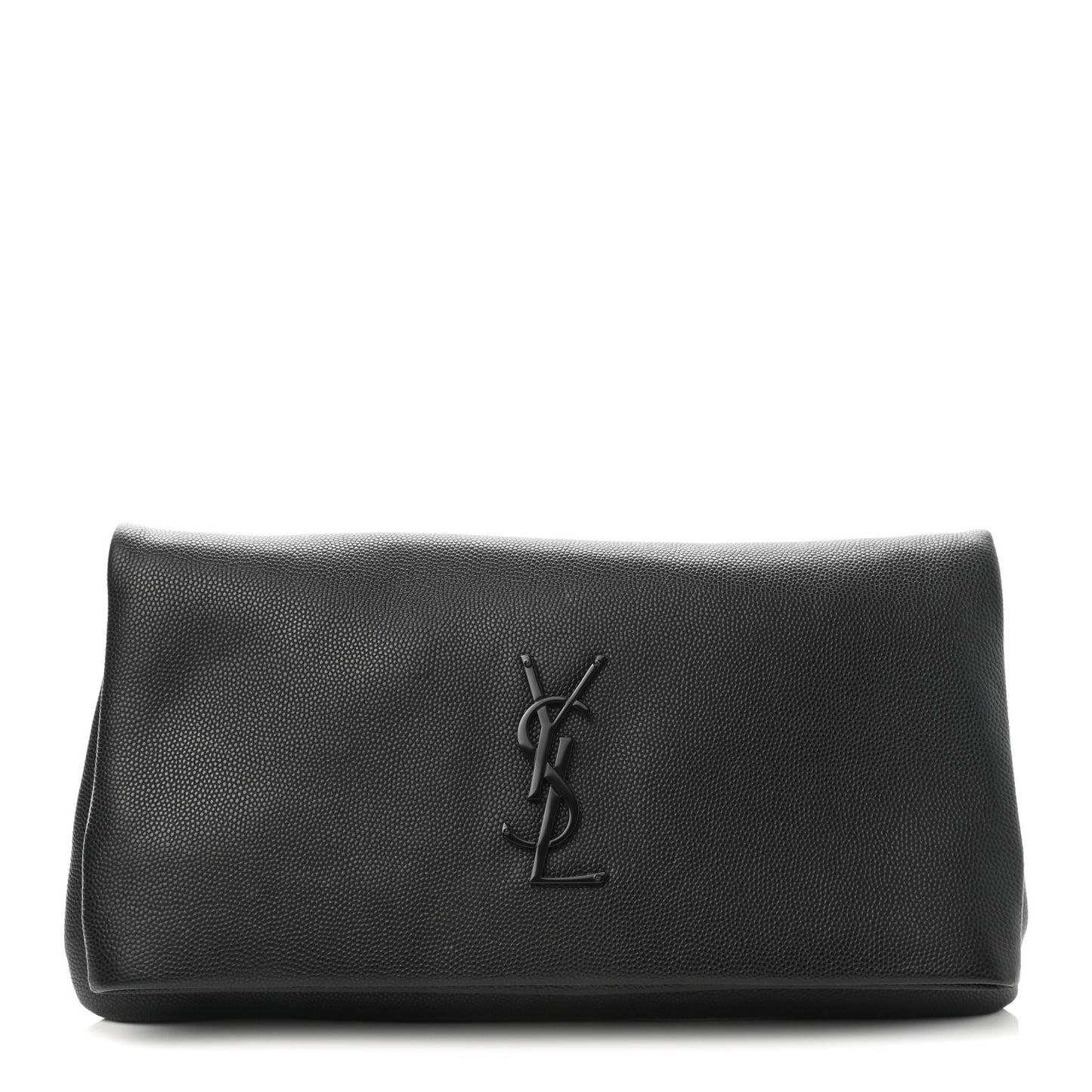 Grain De Poudre West Hollywood Monogram Fold Over Clutch Black