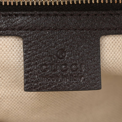 Gucci Monogram Vintage Web Medium Webby Bee Boston Dark Brown 6 of 18