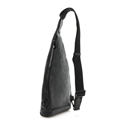 Louis Vuitton Calfskin Shadow Monogram Duo Slingbag Black 3 of 11
