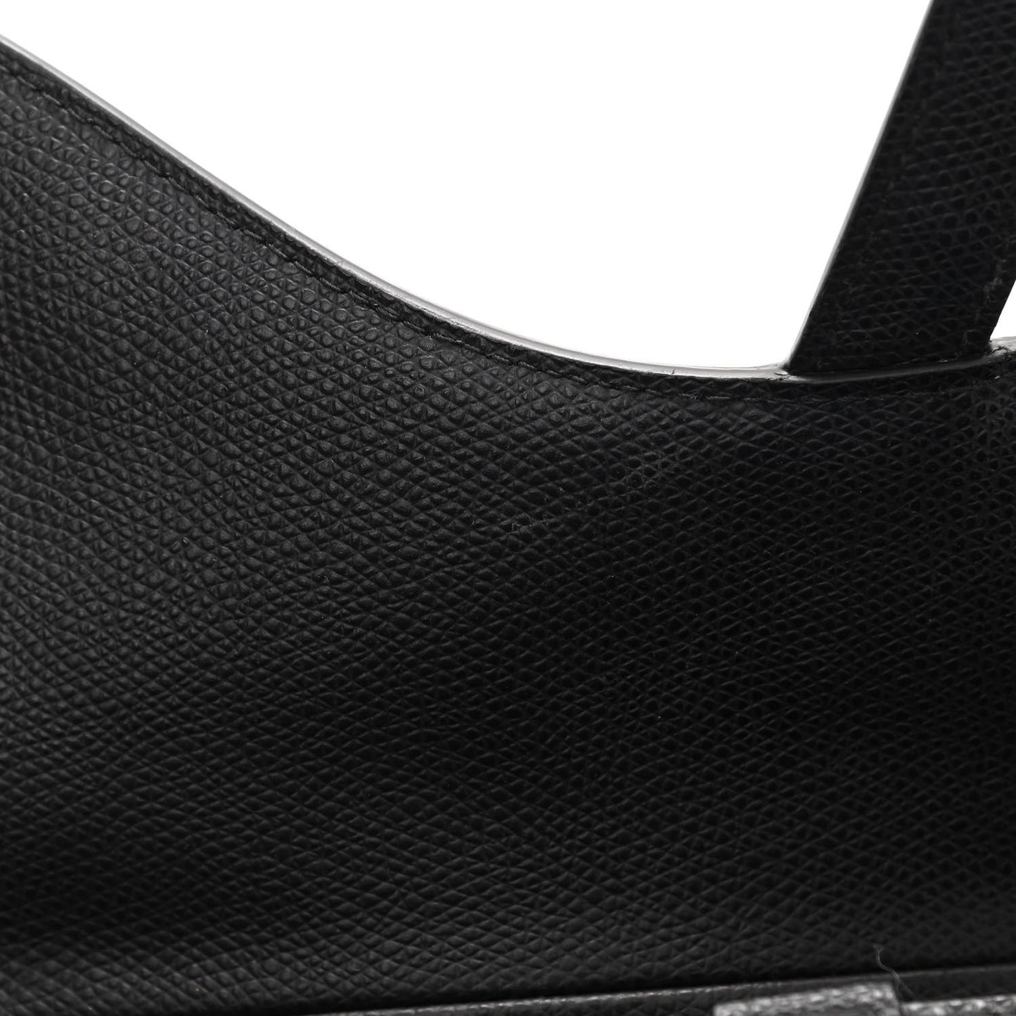 Grained Calfskin Saddle Bag Black