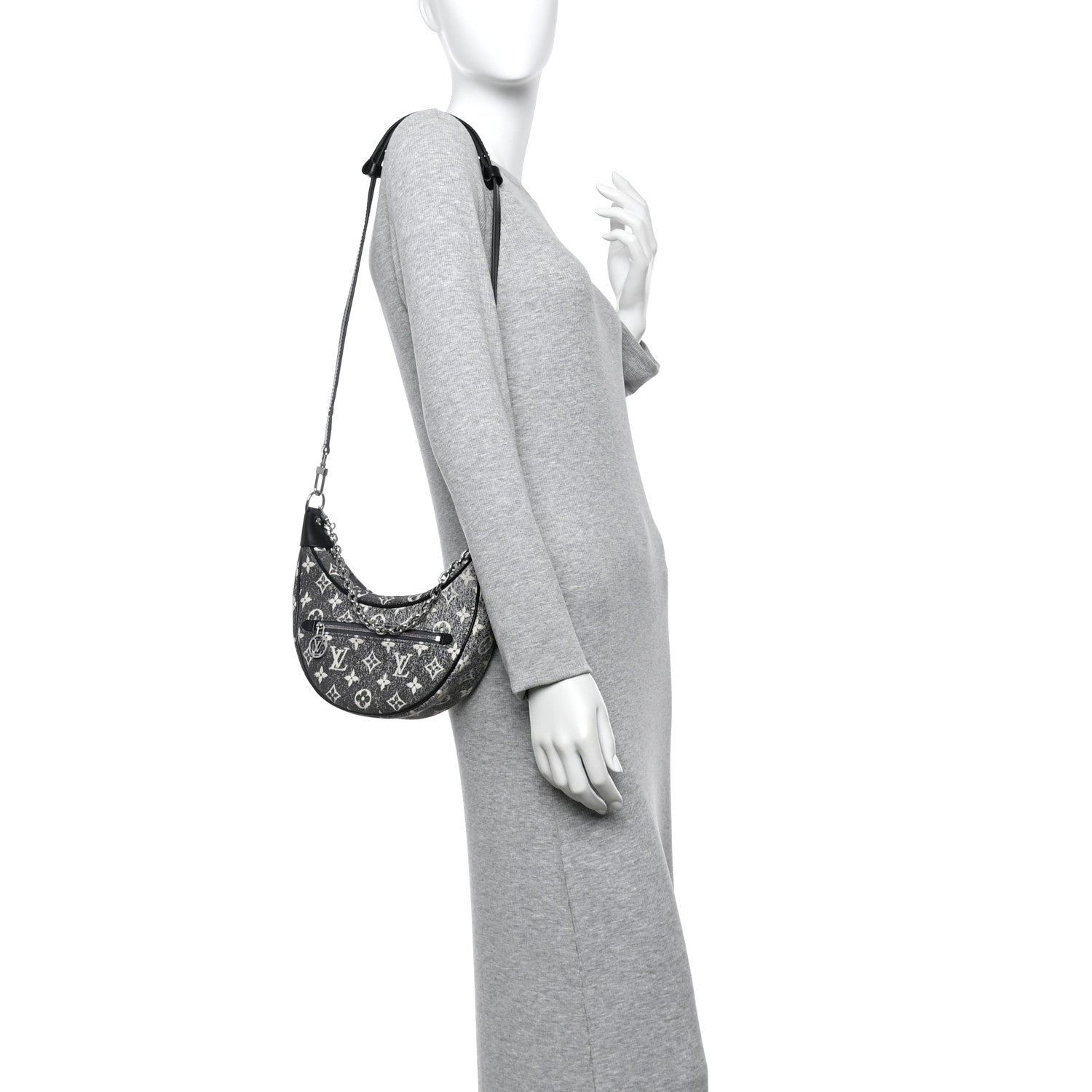 Louis Vuitton Monogram Jacquard Denim Loop Black 2 of 9