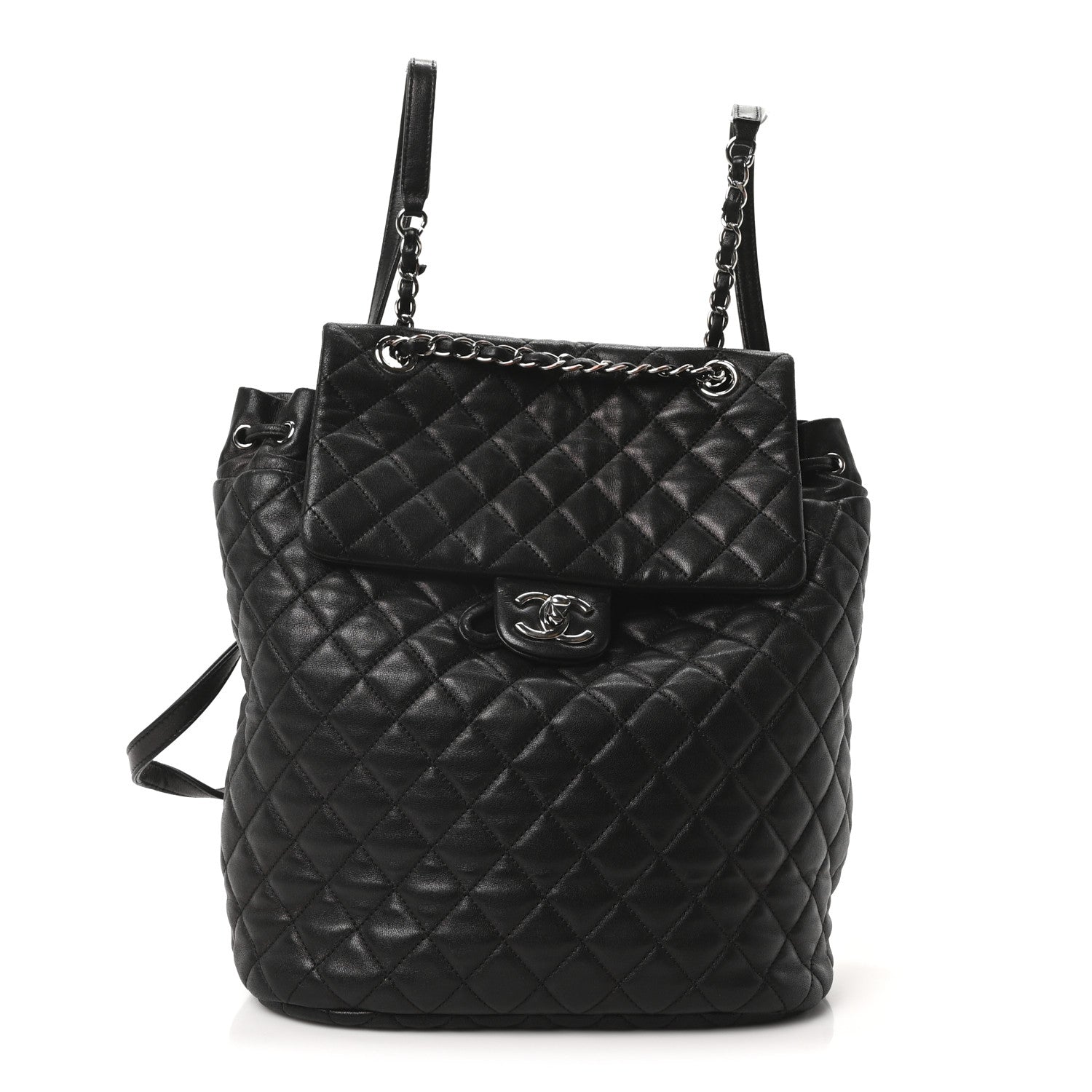 Chanel Calfskin Quilted Large Urban Spirit Backpack Black 1 of 10