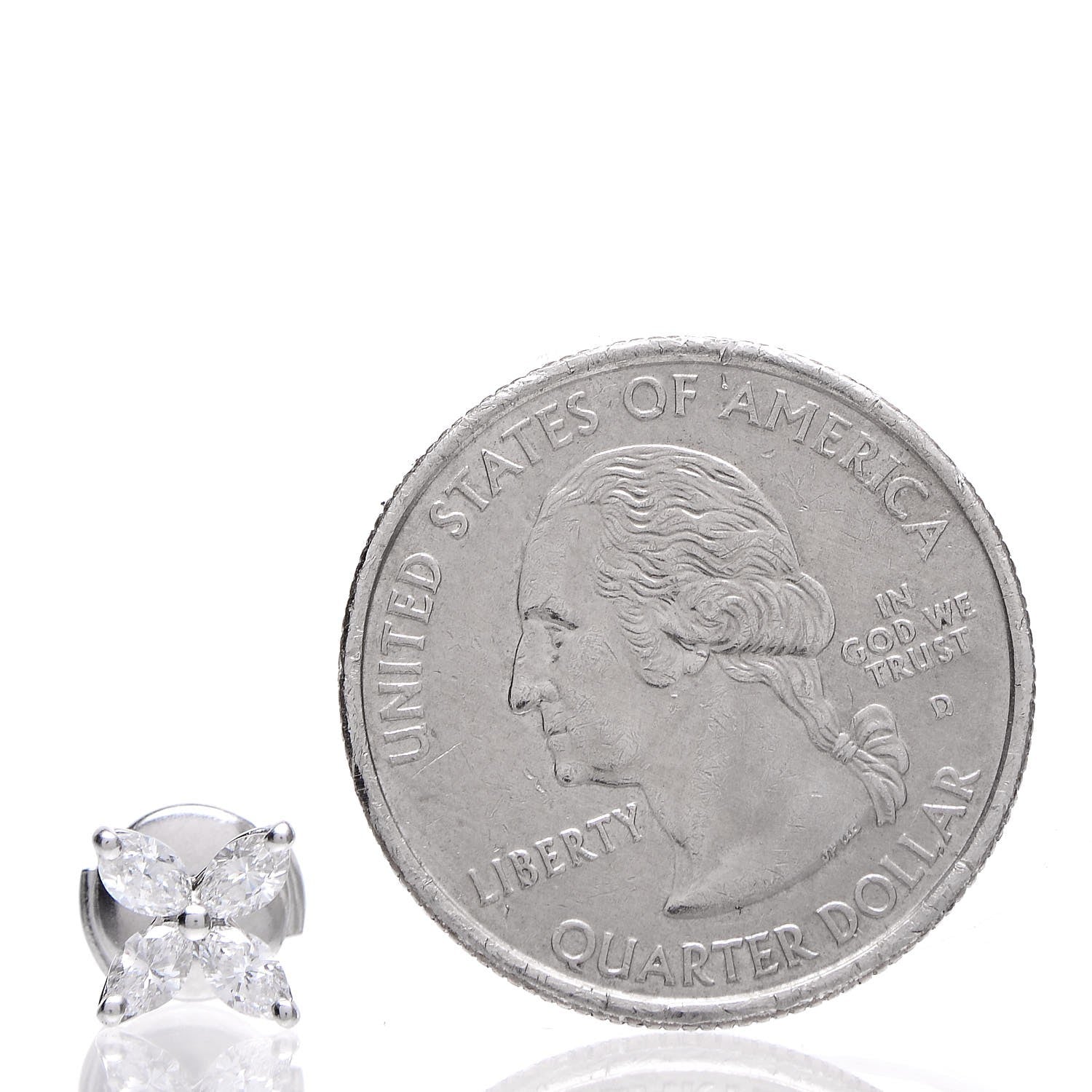 Tiffany Platinum Diamond .64ct Small Victoria Earrings 2 of 5