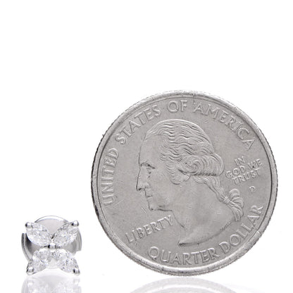 Tiffany Platinum Diamond .64ct Small Victoria Earrings 2 of 5