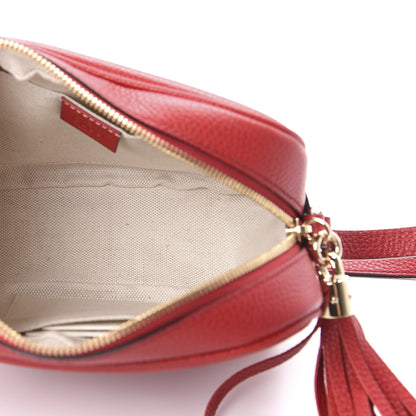 Gucci Pebbled Calfskin Small Soho Disco Bag Tabasco Red 5 of 10