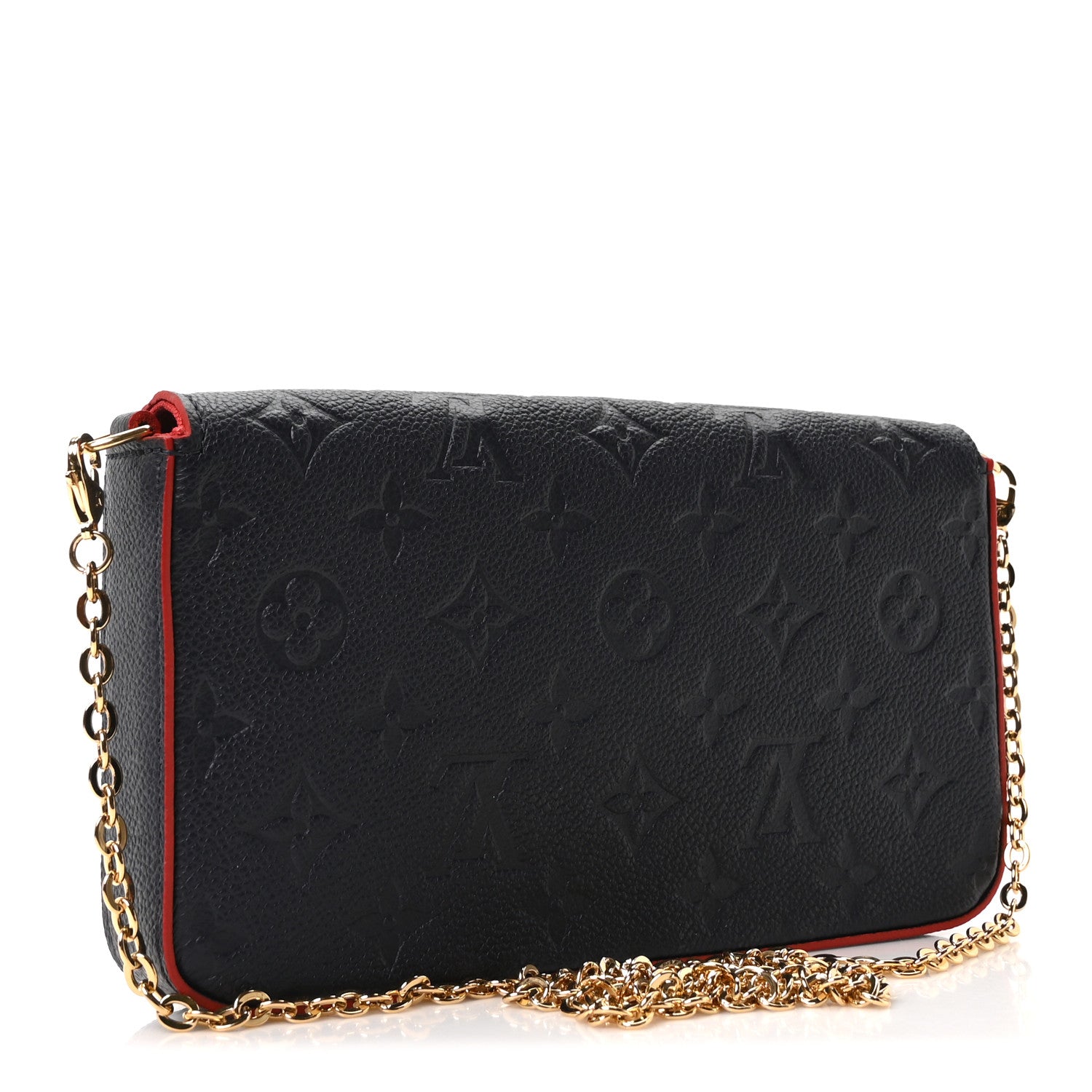 Louis Vuitton Empreinte Pochette Felicie Chain Wallet Marine Rouge 4 of 10