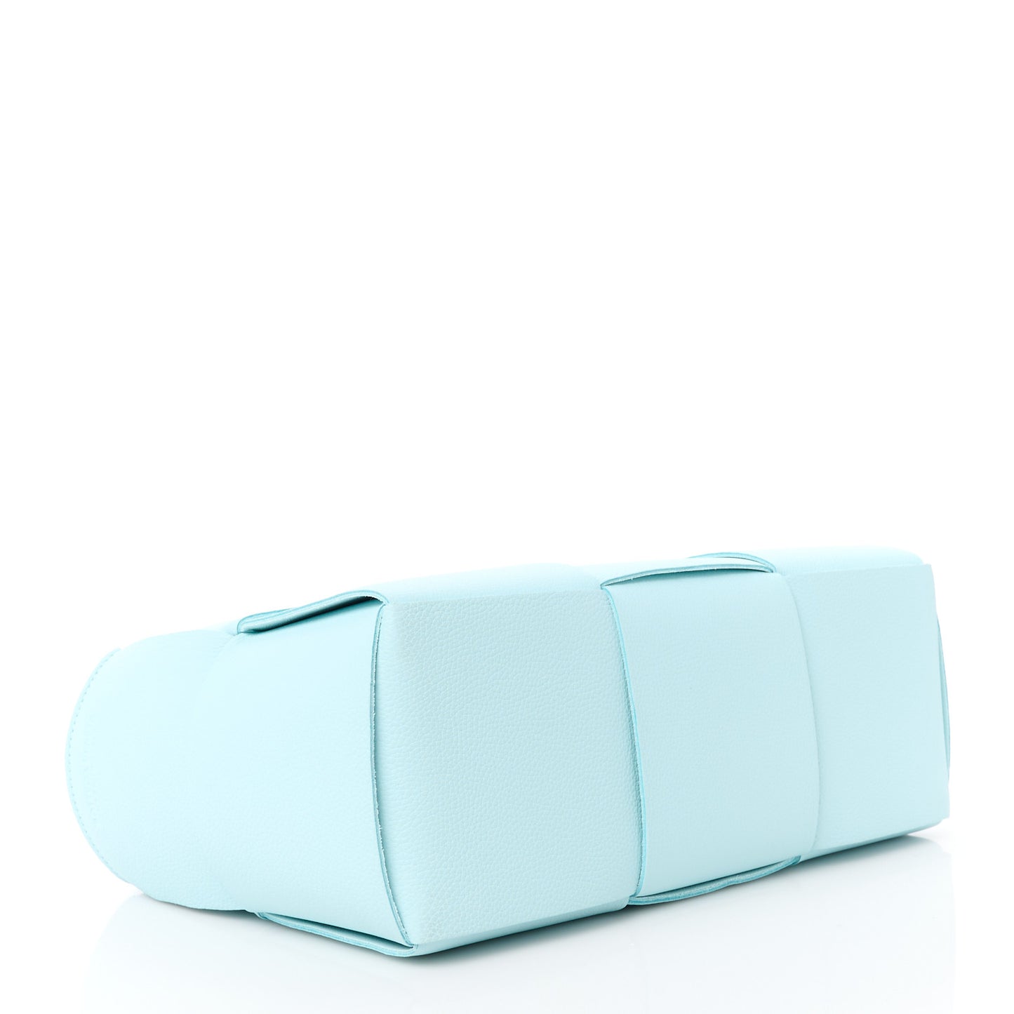 Grained Calfskin Intrecciato Small Arco Tote Pale Blue