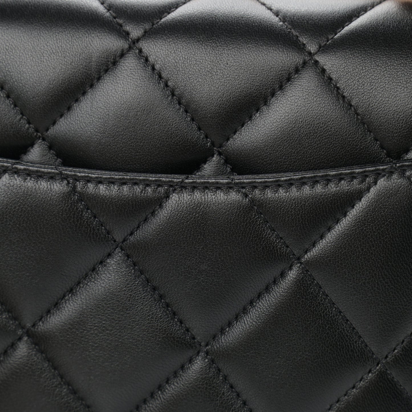 Lambskin Quilted Small Trendy CC Dual Handle Flap Bag Black