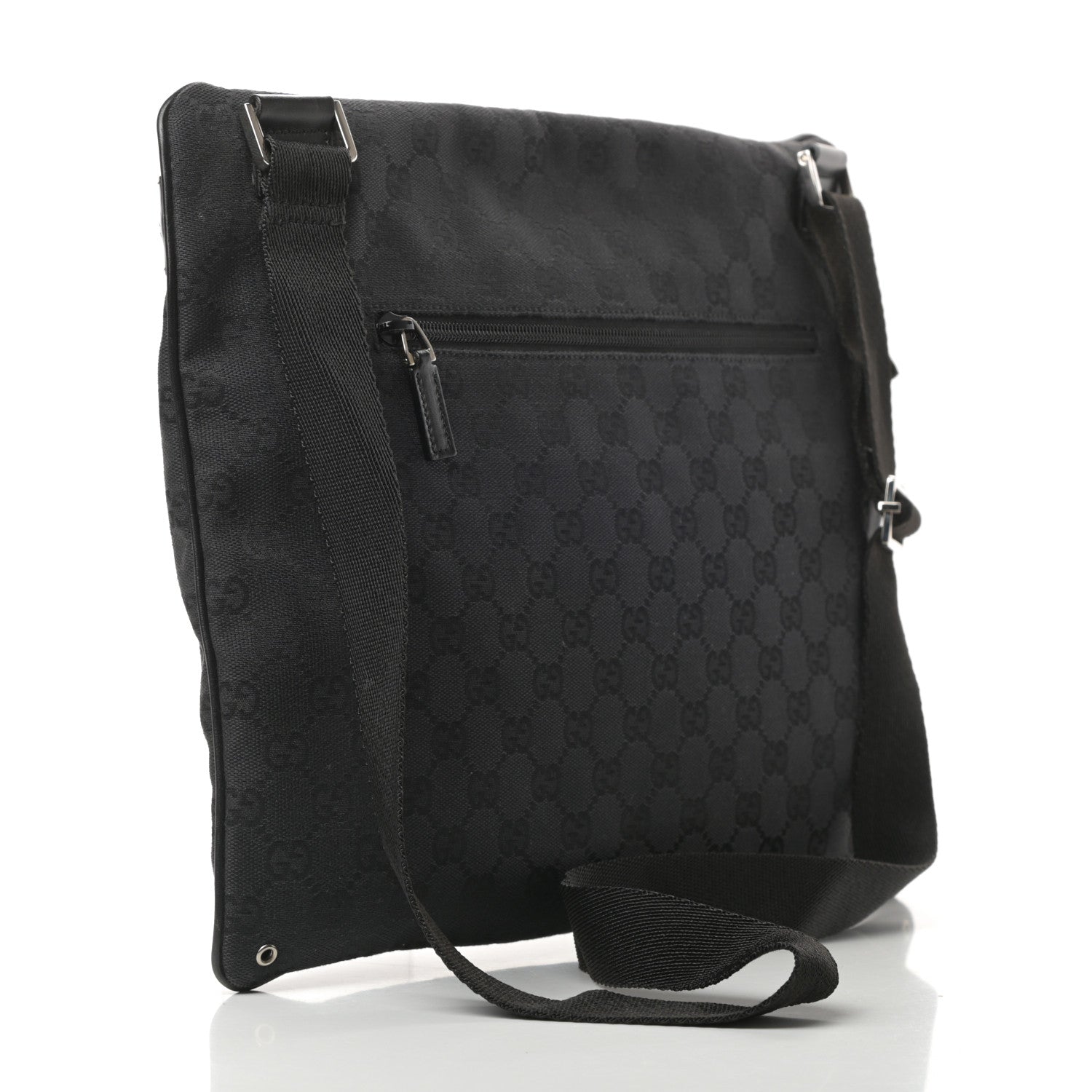 Gucci Monogram Messenger Bag Black 3 of 10