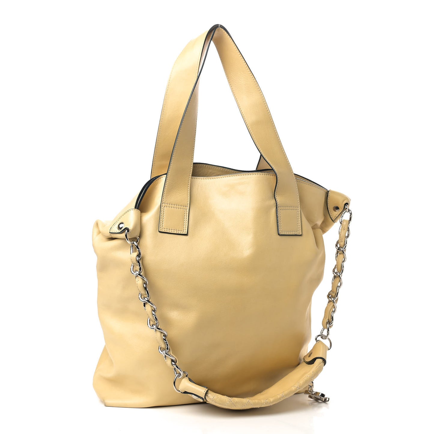 Lambskin Chain CC Tote Beige