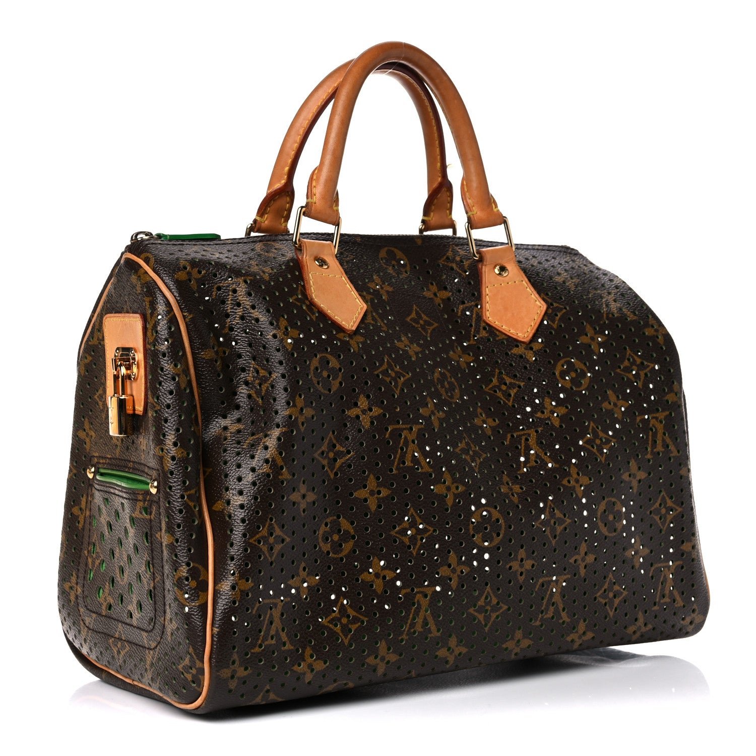 Louis Vuitton Monogram Perforated Speedy 30 Green 3 of 25